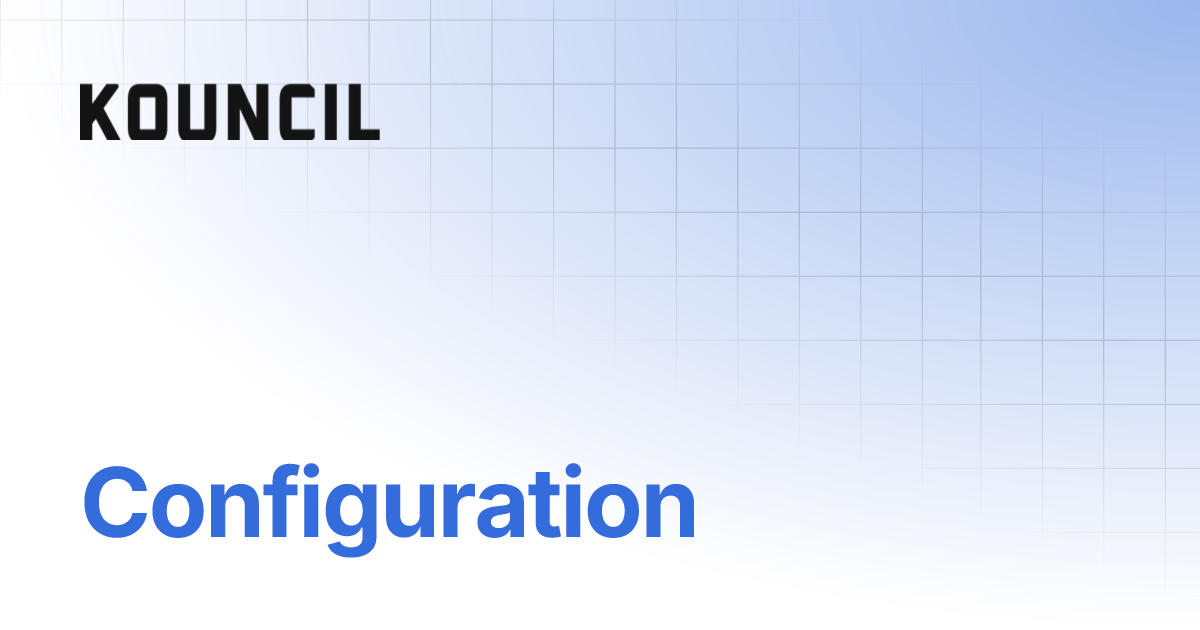 Configuration kouncil